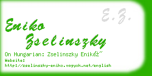 eniko zselinszky business card